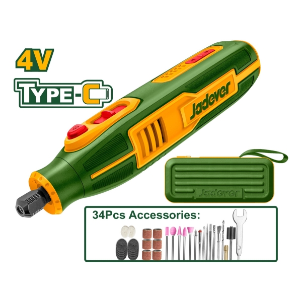 Mini Torno Recargable Con Accesorios Jadever - Imagen 2