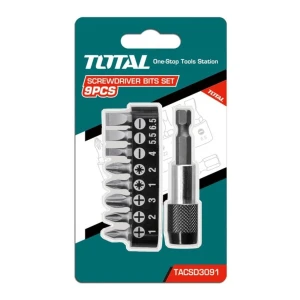 Juego De Puntas Taladro Atornillador 9 Pcs Magnetico Total