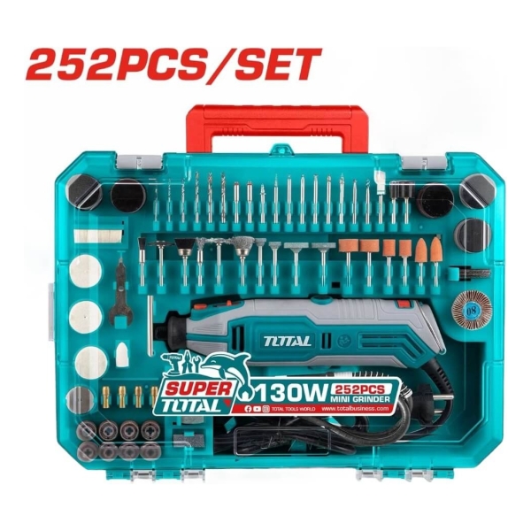 Mini Torno Electrico 252 Piezas Total 130w - Imagen 2