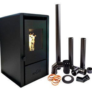 Calefactor Estufa A Pellet Warm 7500kcal 75m2 C/caños P01-h