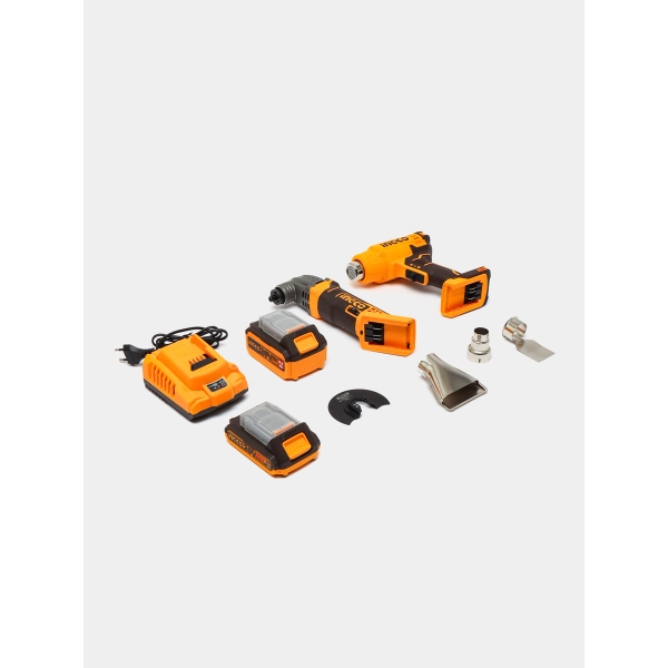 Kit 20v Pistola Calor Multifun Ingco C/bat Y Car En Maetin - Imagen 4