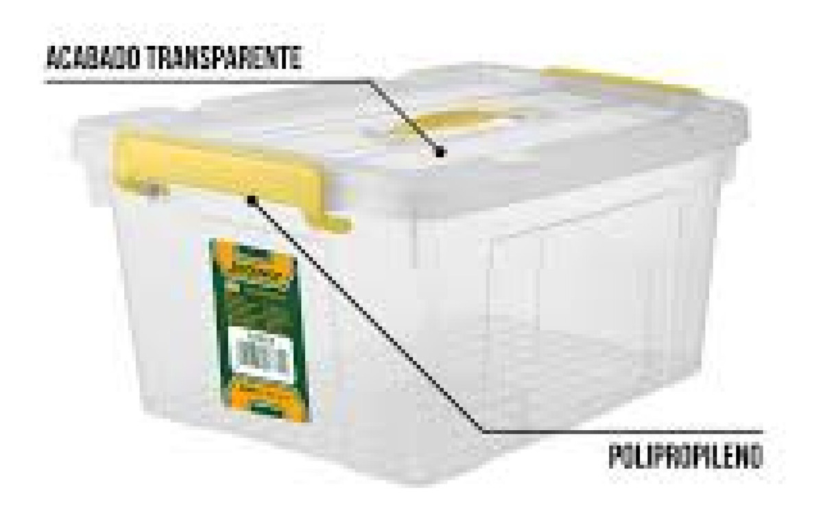 Cajón Contenedor Plástico Apilable Transparente 66l Jadever - Imagen 5