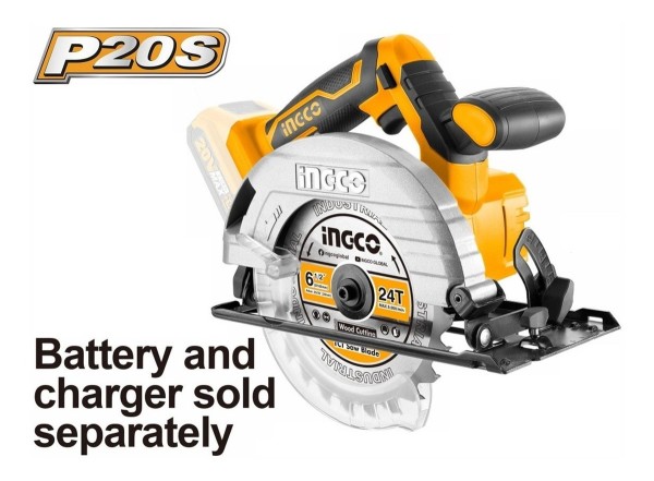 Sierra Circular 20volt P20s 165mm Csli1652 Ingco - Imagen 2