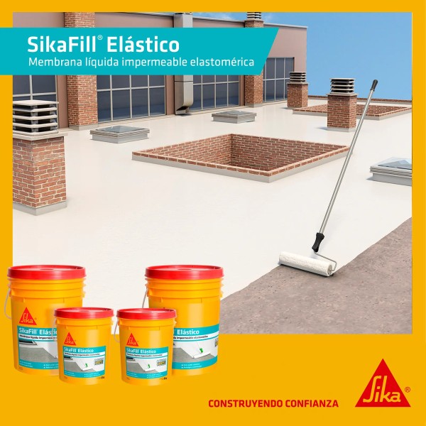 Pintura Membrana Liquida Sikafill Elastico 20 + 4 Kg Elsue - Imagen 3