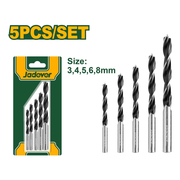 Set 5 Mechas Para Madera Jadever Jdsj3k01 - Imagen 2