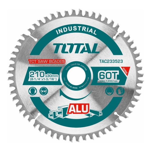 Disco De Corte Para Aluminio 210mm 60 Diente Total Tac233523