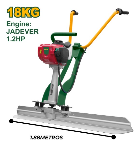 Vibrador De Hormigon Regla 1.2hp Jadever Con Regla 1.88 Met - Imagen 2