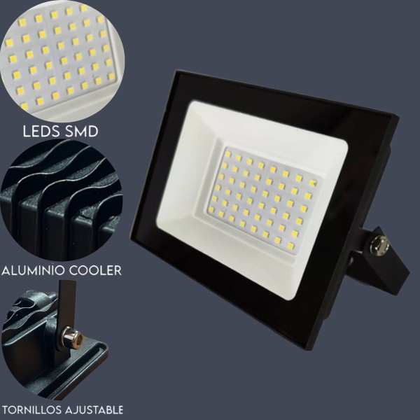 Foco Reflector Led 30w Luz Fria Blanca 6500k Intemperie Ip66 - Imagen 6