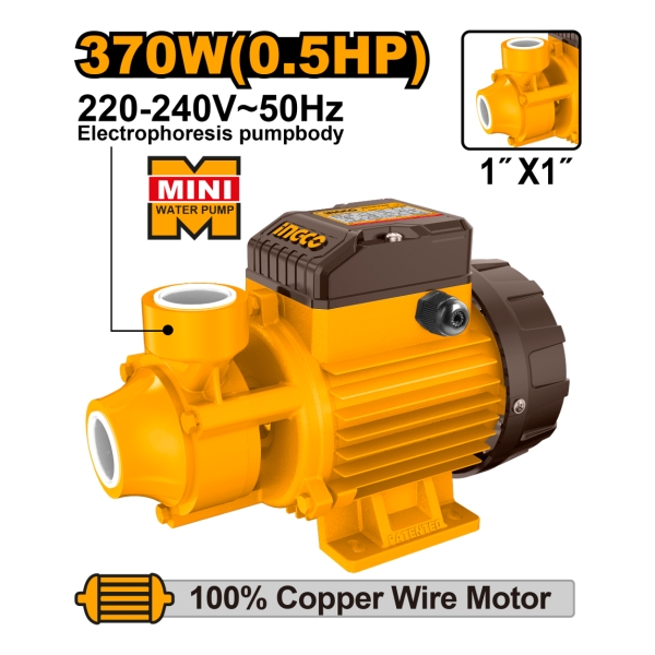 Bomba Periferica 0.75 Hp 550w Ingco Vpm5508 Caudal 45 L/min. - Imagen 2