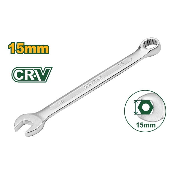 Llave Combinada 15mm Boca Estriada Jadever Jdsa1115 - Imagen 2
