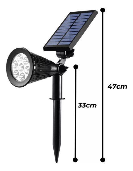 Spot De Luz Led Con Panel Solar Exterior Para Jardín Calida - Imagen 3