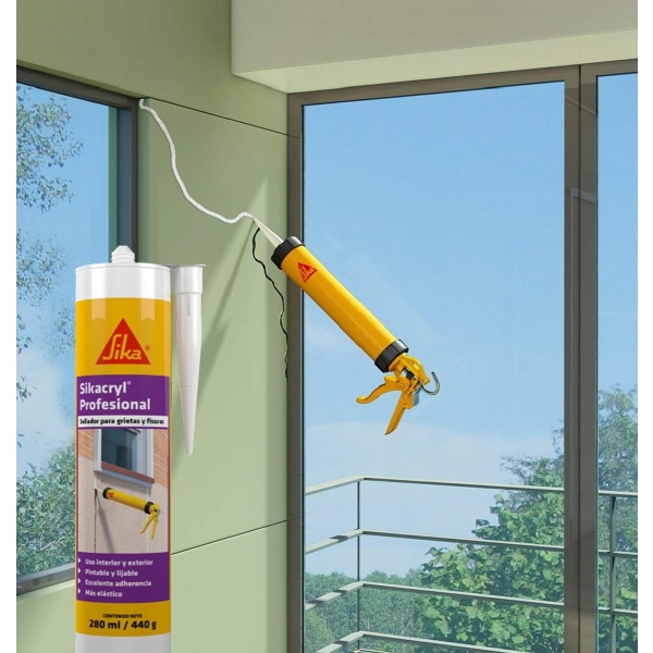 Sellador Sikacryl Profesional Grietas Cartucho X 280ml Sika - Imagen 2
