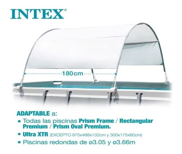 Toldo Sombrilla Para Piscina Con Protección Uv50 Intex 28054 - Imagen 3