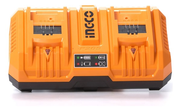 Cargador 20v Doble 8ah Rapido Ingco Fcli2082