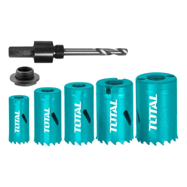 Juego 7 Mechas Bimetal Copa Madera Metal Pvc Total Tacsh1071