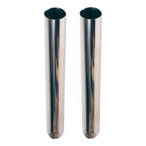 Kit 2 Caños Acero Inoxidable Calefactor 150mm 6pulgadas