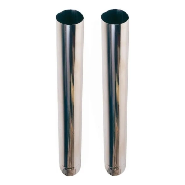 Kit 2 Caños Acero Inoxidable Calefactor 150mm 6pulgadas