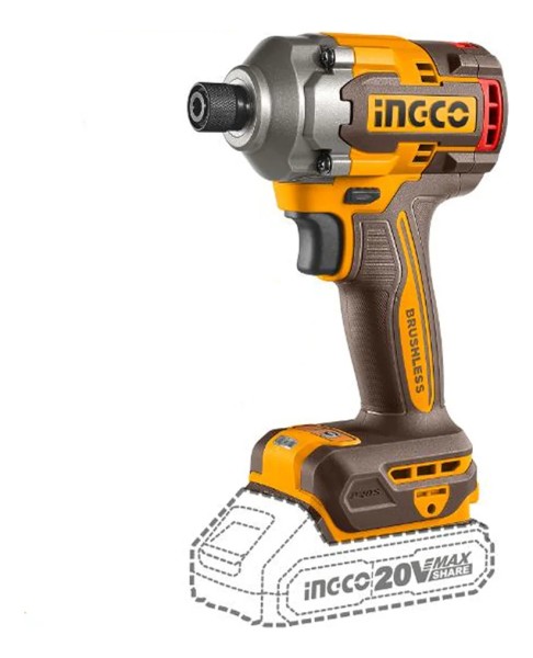 Atornillador De Impacto 1/4 20 Volt Ingco C/2 Bat Sin Carbon - Imagen 3
