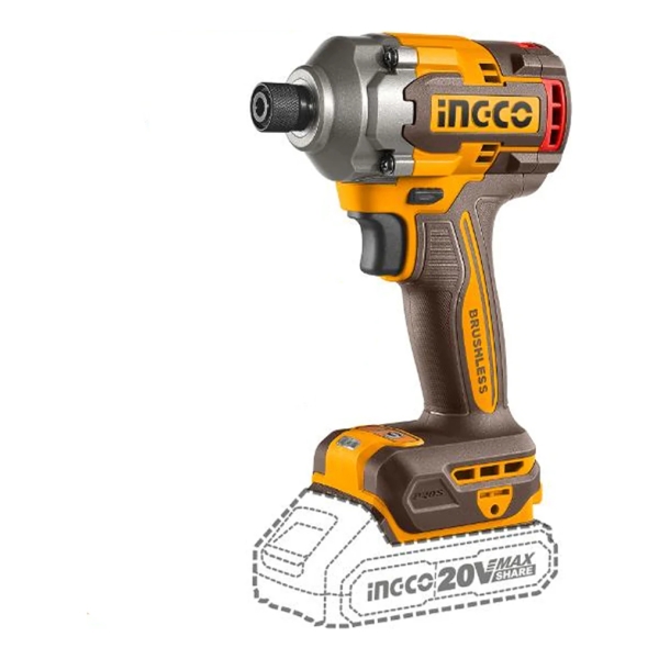 Atornillador De Impacto 1/4 20 Volt Ingco C/2 Bat Sin Carbon - Imagen 3