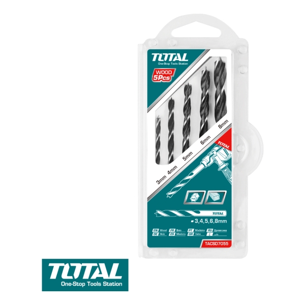 Set De 5 Mechas Para Madera Total - Imagen 3