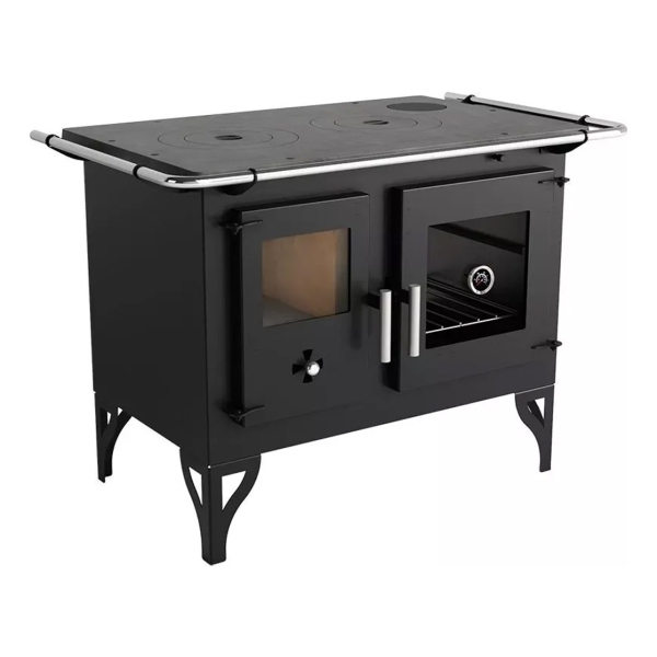 Cocina Calefactor A Leña 115 M2 Doble Combustion F700f - Imagen 3