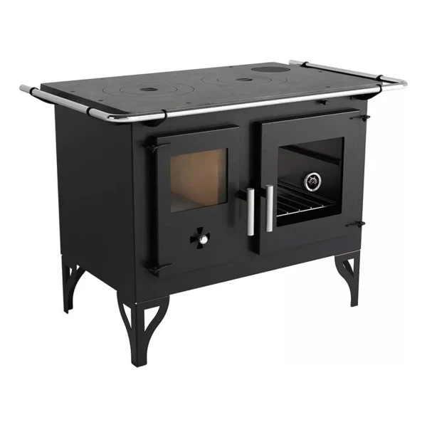 Cocina Calefactor A Leña 115 M2 Doble Combustion F700f - Imagen 3