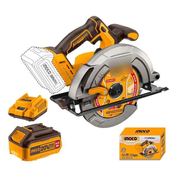 Sierra Circular Brushless 20v C/bat Ingco Csli18511
