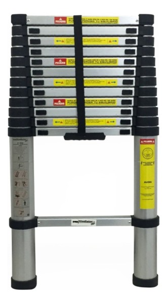 Escalera Aluminio Telescopica Plegable 14 Esc 4m Hasta 150kg