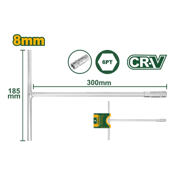 Llave T 8mmx30cm Jadever Jdth1108 - Imagen 3