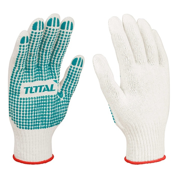 Guantes De Hilo Y Puntos De Pvc X 10 Unidades Total Tsp11102