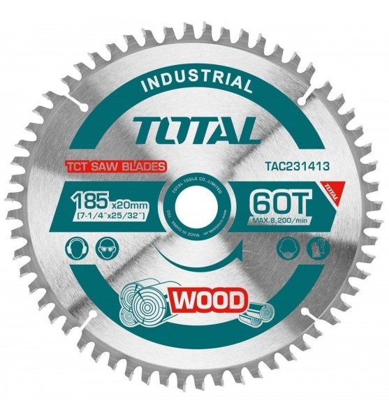 Disco Sierra Circular 185mm 7 1/4´´ 60d - Total Tac231413