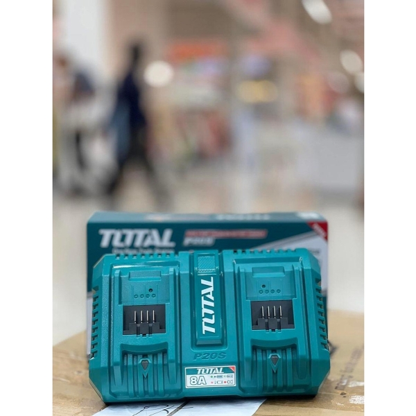 Cargador Doble De Batería Litio 20v Total - Imagen 2