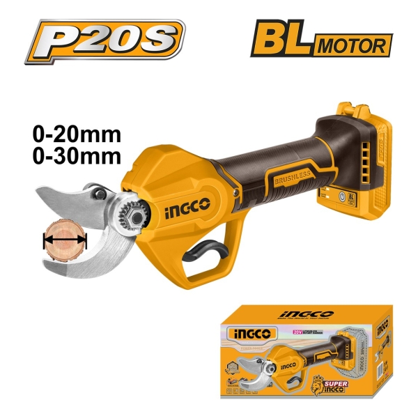 Tijera De Poda Inalámbrica Ingco 20v 20mm/30mm Sin Batería - Imagen 2