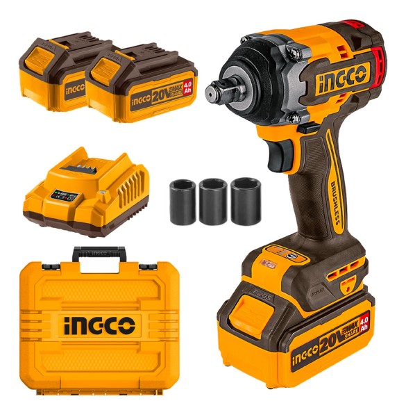 Llave De Impacto 500 Nm 20v Ingco Con Bat Y Carg Ciwli2050