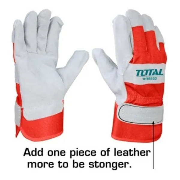 Guantes Cuero 10,5'' Total Industrial Reforzado Tsp14101 - Imagen 2