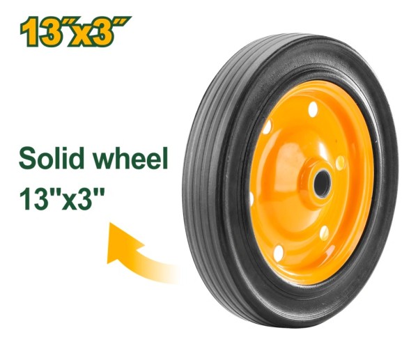 Kit Carretilla Rueda Maciza 120kg +2 Palas Metálicas Jadever - Imagen 4