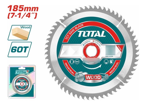 Disco Sierra Circular 185mm 7 1/4´´ 60d - Total Tac231413 - Imagen 2