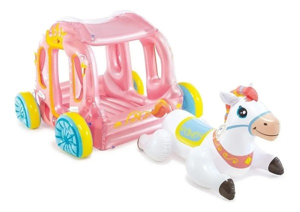 Carruaje De Princesa Inflable Para Montar Intex 56514