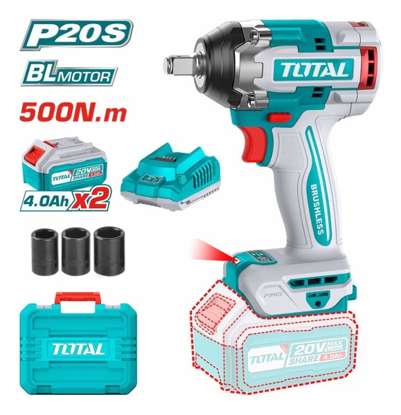 Llave De Impacto 20v 500nm Total Tiwli2050 - Imagen 2