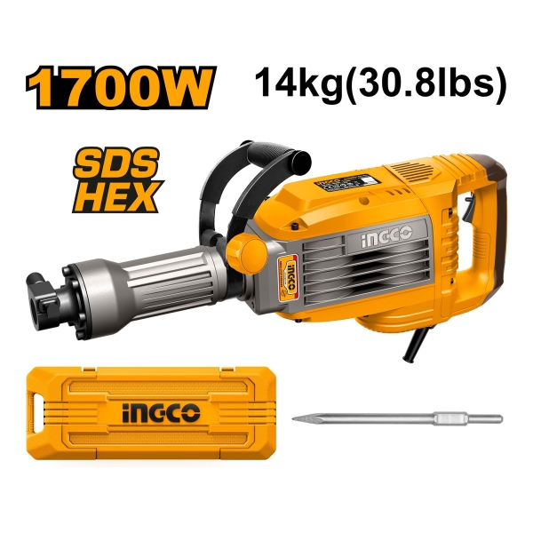 Martillo Demoledor Sds Hex 1700w 50 Joules Ingco Pdb170068 - Imagen 2