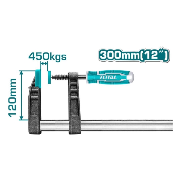 Prensa Sargento Tipo F Total 120x300mm Tht1321201 Industrial - Imagen 3