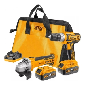 Kit Amoladora Angular 20v + Atornillador 20v Ingco Ckli2009