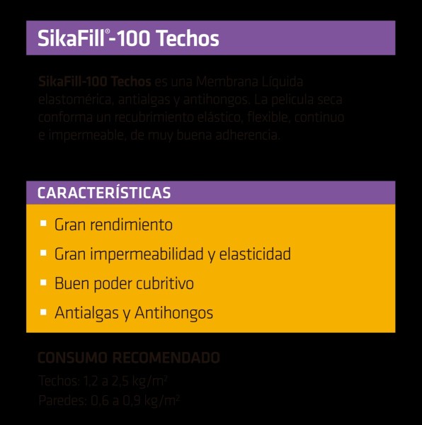 Membrana Líquida Sikafill - 100 Techos 20+20 Kg Colores - Imagen 3