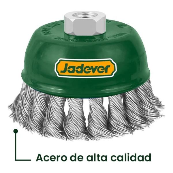Cepillo Copa Trenzado 100mm Amoladora Jadever Jdce2402 - Imagen 3