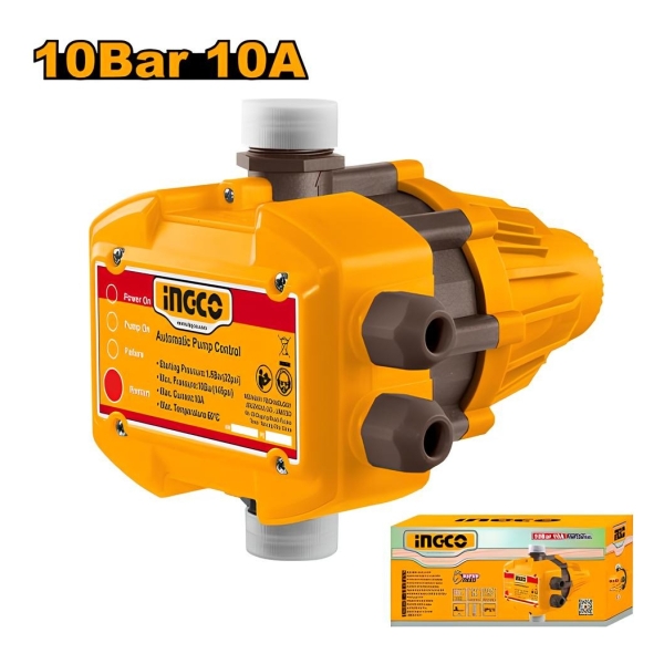 Kit Bomba Agua Periferica 1 Hp 750w + Automatico Ingco - Imagen 3