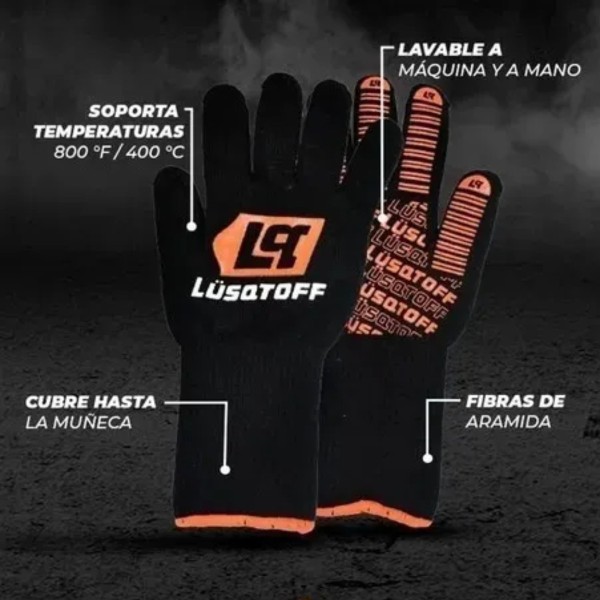 Guantes Resistentes Altas Temperaturas 400°c Lusqtoff - Imagen 2