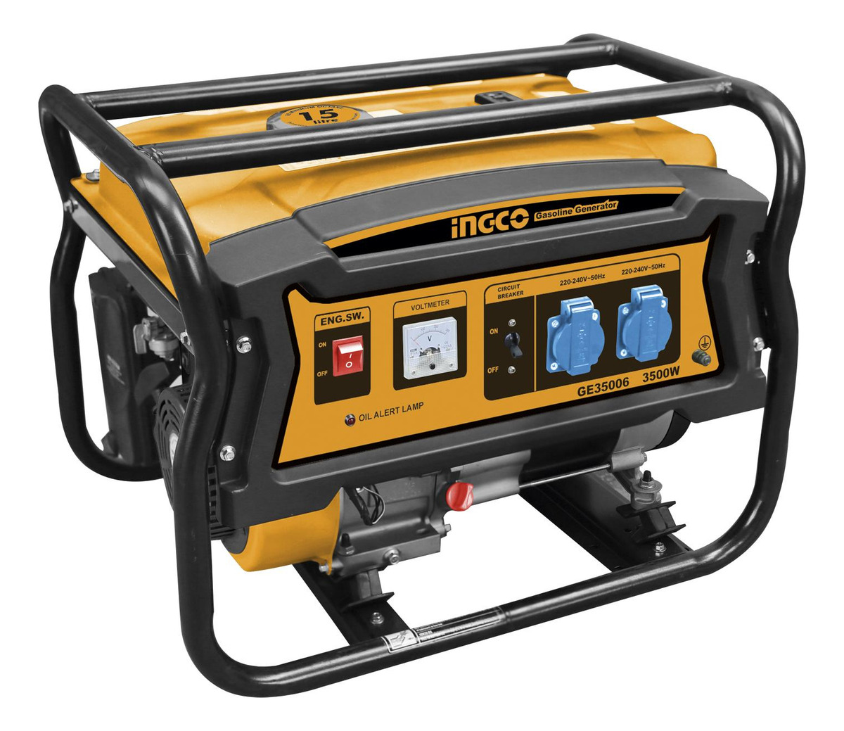 Generador Industrial Ingco 4 Tiempos 3500w 208cc Ge35006 - Imagen 3