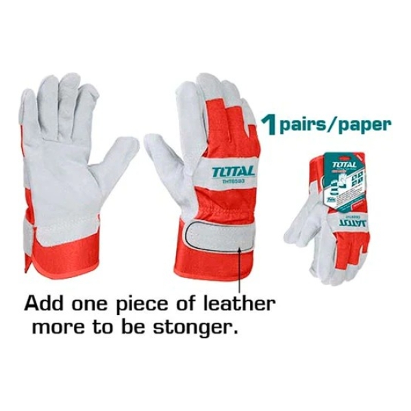 Guantes Cuero 10,5'' Total Industrial Reforzado Tsp14101 - Imagen 3