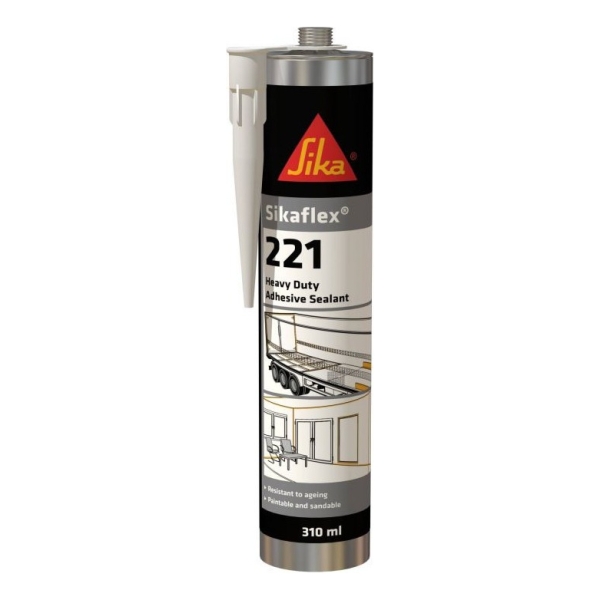 Sellador Adhesivo Multiuso Sika Sikaflex-221 300ml Color Negro - Imagen 3