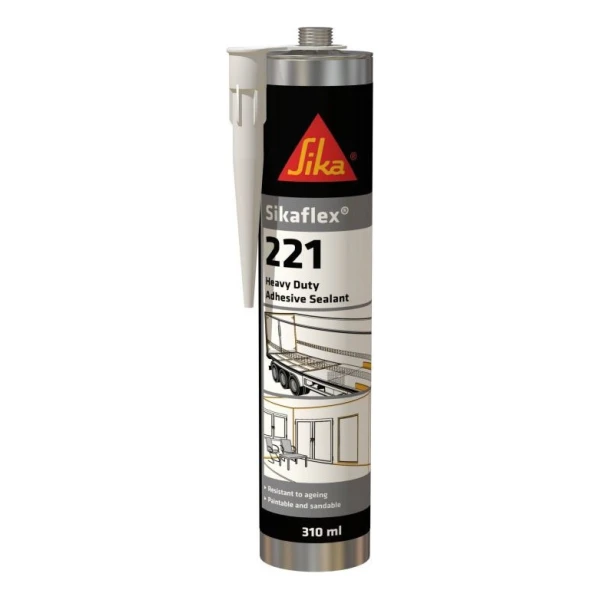 Sellador Adhesivo Multiuso Sika Sikaflex-221 300ml Color Negro - Imagen 3